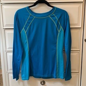 TEK GEAR teal long sleeved running top